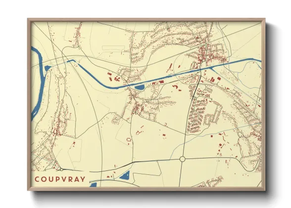 Une affiche de carte sur Coupvray