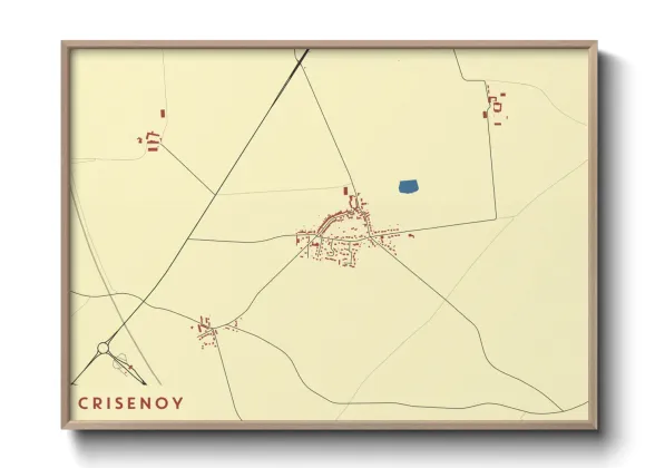 Une affiche de carte sur Crisenoy