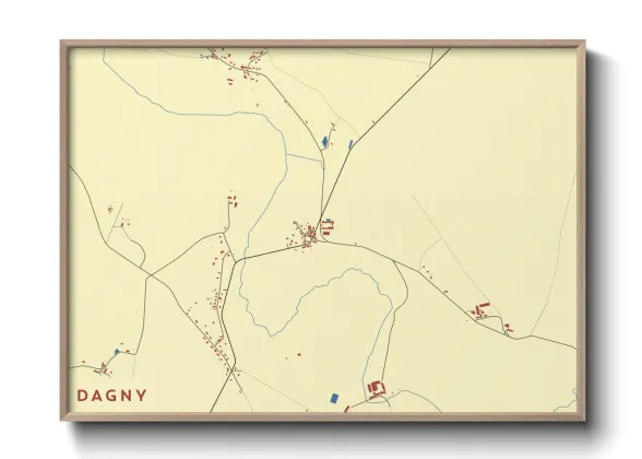 Une affiche de carte sur Dagny