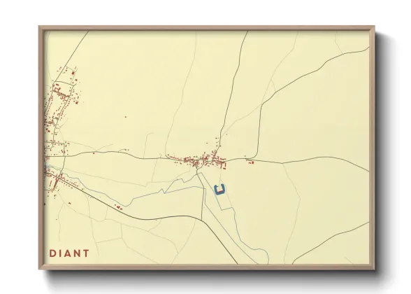 Une affiche de carte sur Diant