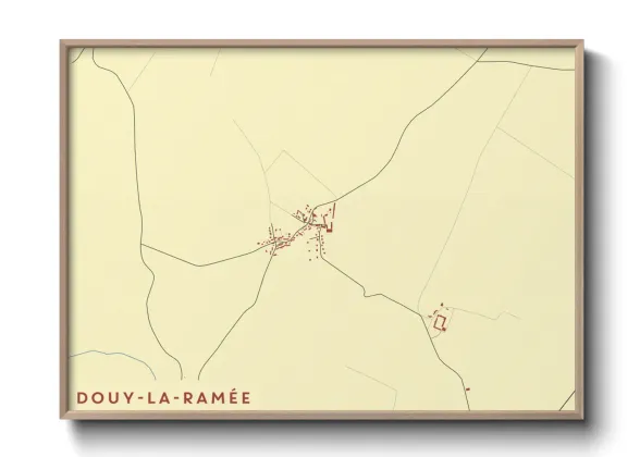 Une affiche de carte sur Douy-la-Ramée