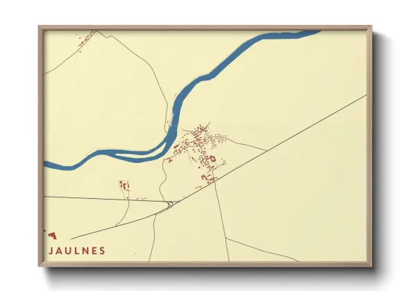 Une affiche de carte sur Jaulnes