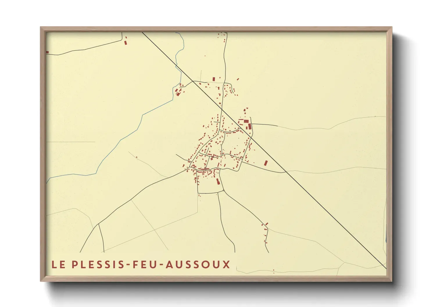 Un poster carteLe Plessis-Feu-Aussoux
