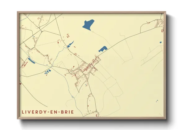 Une affiche de carte sur Liverdy-en-Brie