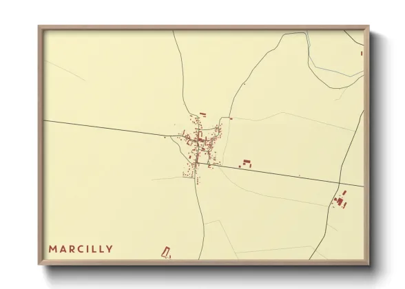 Une affiche de carte sur Marcilly