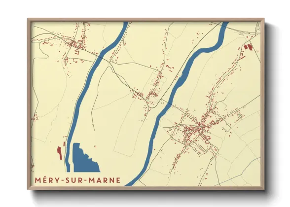 Une affiche de carte sur Méry-sur-Marne