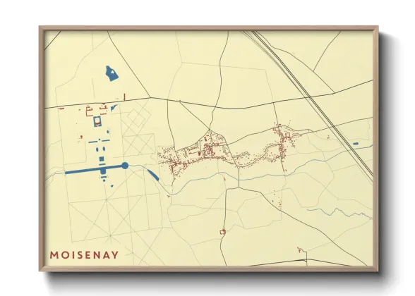 Une affiche de carte sur Moisenay