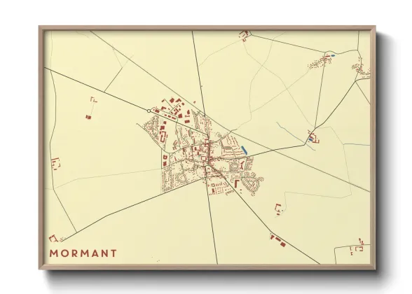 Une affiche de carte sur Mormant
