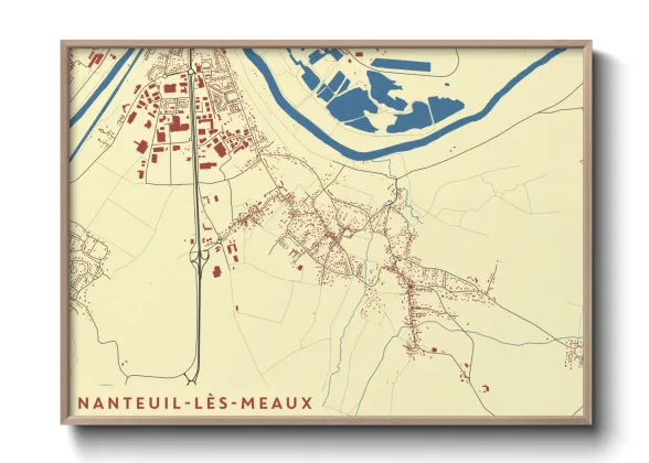 Une affiche de carte sur Nanteuil-lès-Meaux