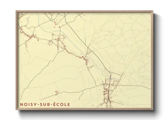 Une affiche de carte sur Noisy-sur-École