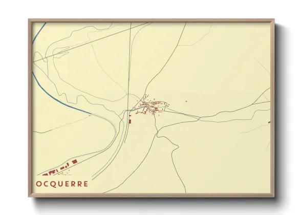 Une affiche de carte sur Ocquerre