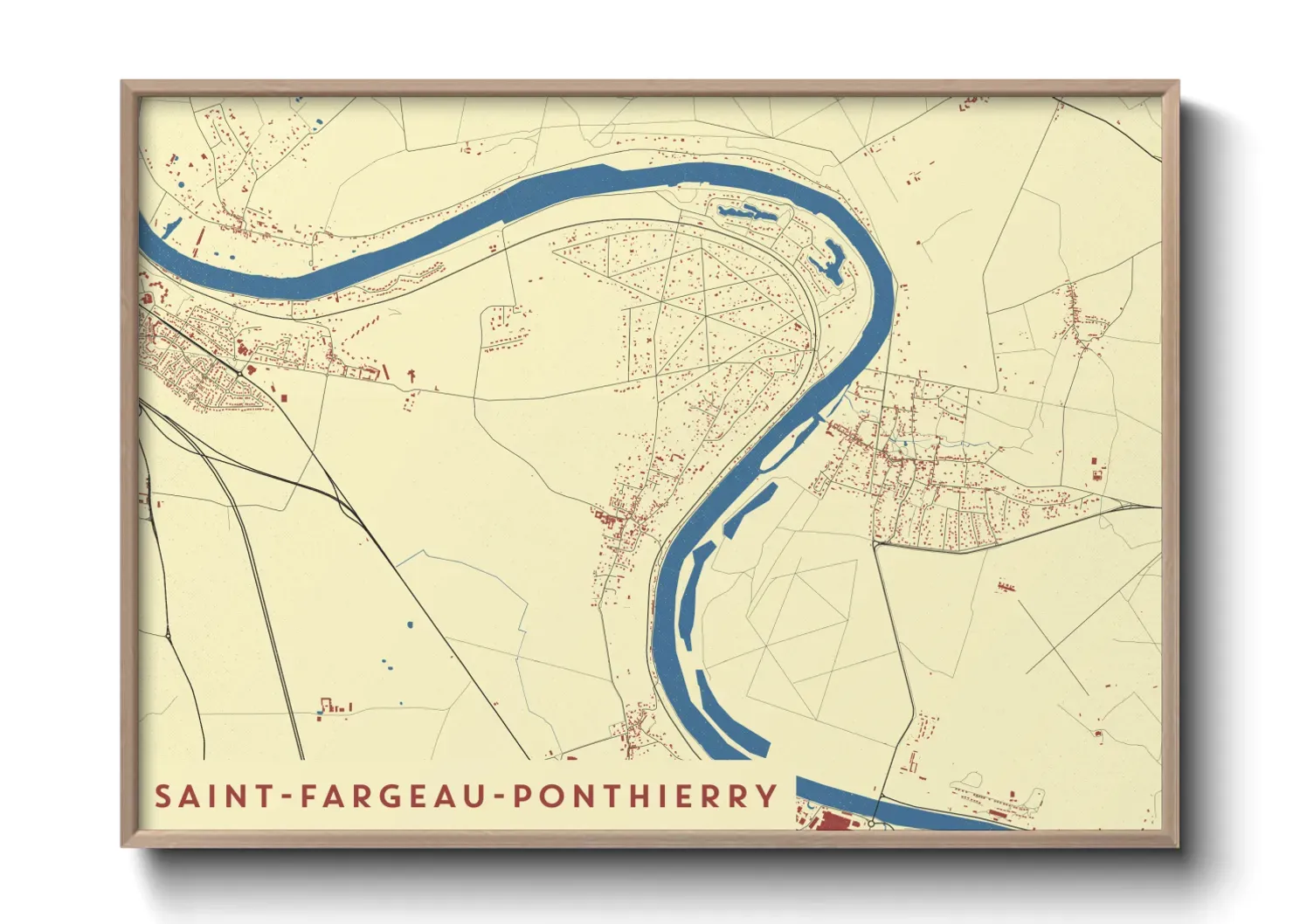 Un poster carteSaint-Fargeau-Ponthierry