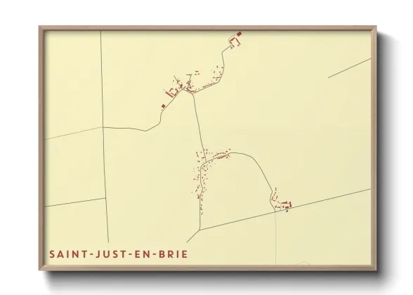 Une affiche de carte sur Saint-Just-en-Brie