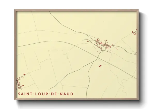 Une affiche de carte sur Saint-Loup-de-Naud