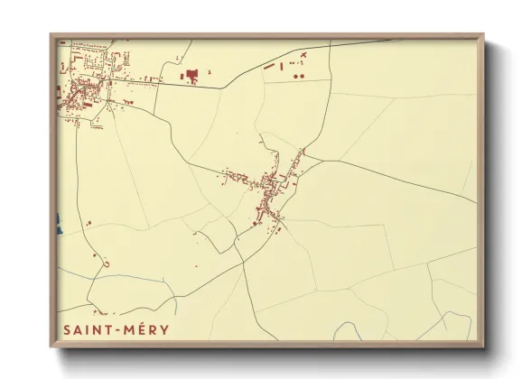 Une affiche de carte sur Saint-Méry