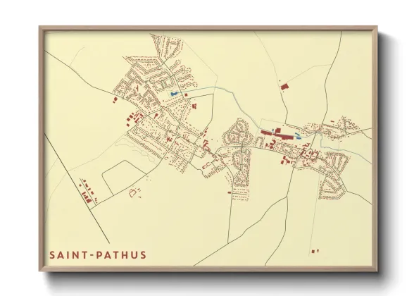 Une affiche de carte sur Saint-Pathus