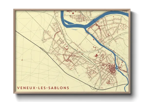 Une affiche de carte sur Veneux-les-Sablons