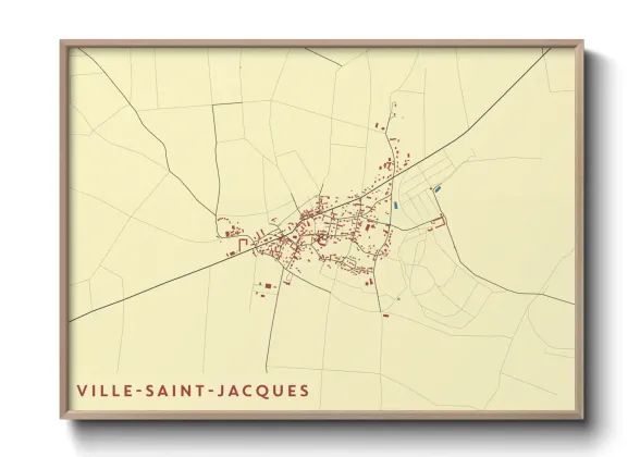 Une affiche de carte sur Ville-Saint-Jacques