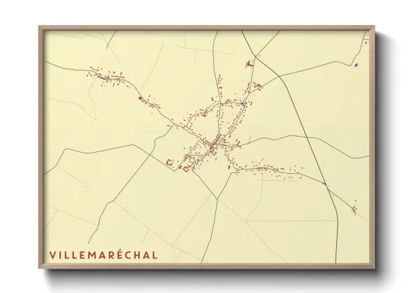 Une affiche de carte sur Villemaréchal