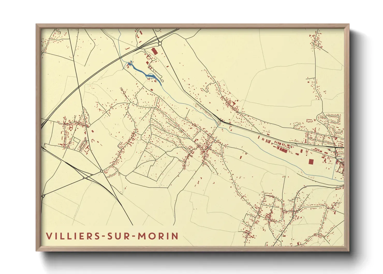 Un poster carteVilliers-sur-Morin