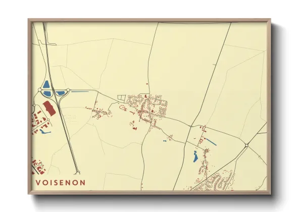 Une affiche de carte sur Voisenon