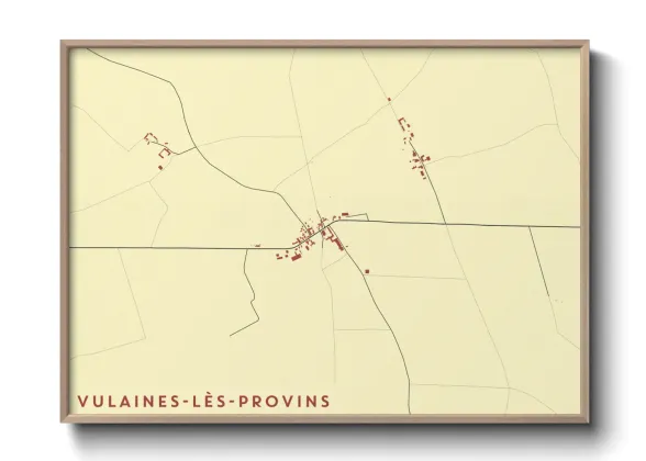 Une affiche de carte sur Vulaines-lès-Provins