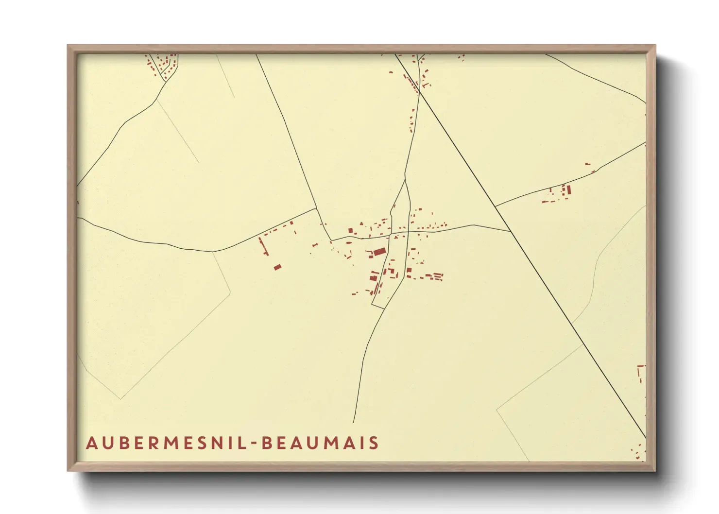 Un poster carteAubermesnil-Beaumais