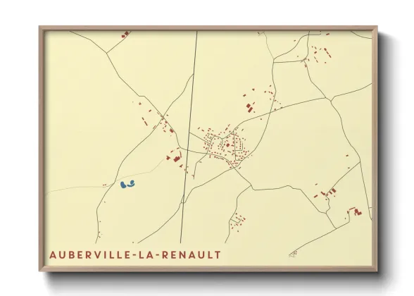 Une affiche de carte sur Auberville-la-Renault