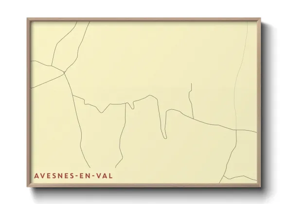 Une affiche de carte sur Avesnes-en-Val