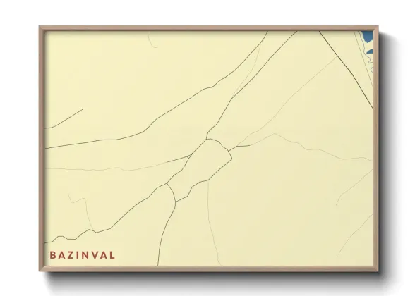 Une affiche de carte sur Bazinval