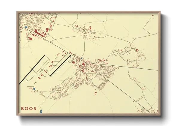 Une affiche de carte sur Boos