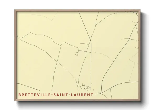 Une affiche de carte sur Bretteville-Saint-Laurent