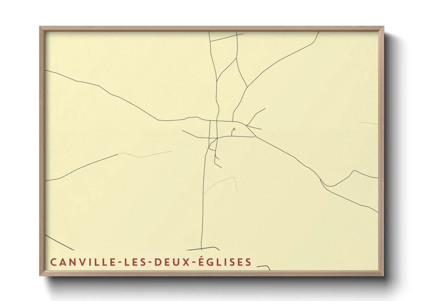 Un poster carteCanville-les-Deux-Églises