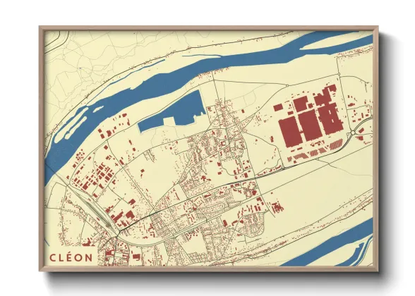 Une affiche de carte sur Cléon