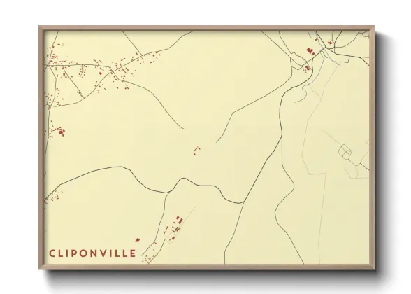 Une affiche de carte sur Cliponville
