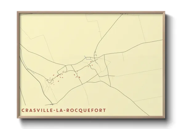 Une affiche de carte sur Crasville-la-Rocquefort