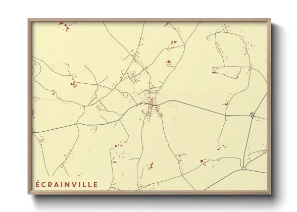 Une affiche de carte sur Écrainville