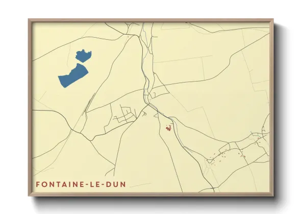 Une affiche de carte sur Fontaine-le-Dun