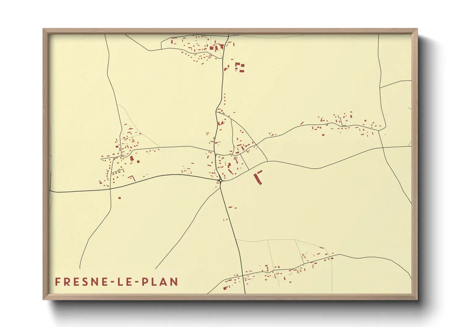 Un poster carteFresne-le-Plan