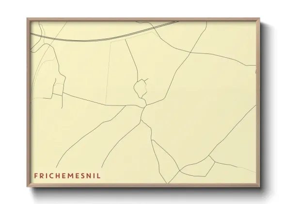 Une affiche de carte sur Frichemesnil