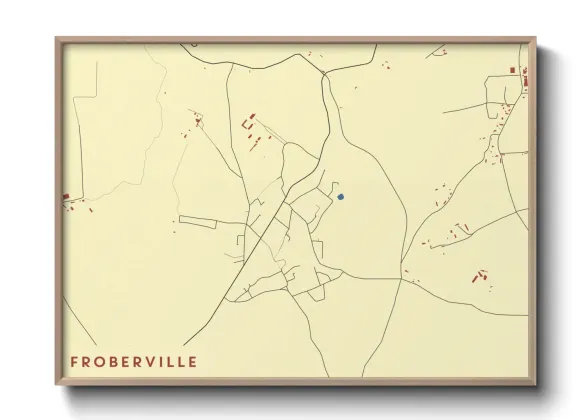 Une affiche de carte sur Froberville