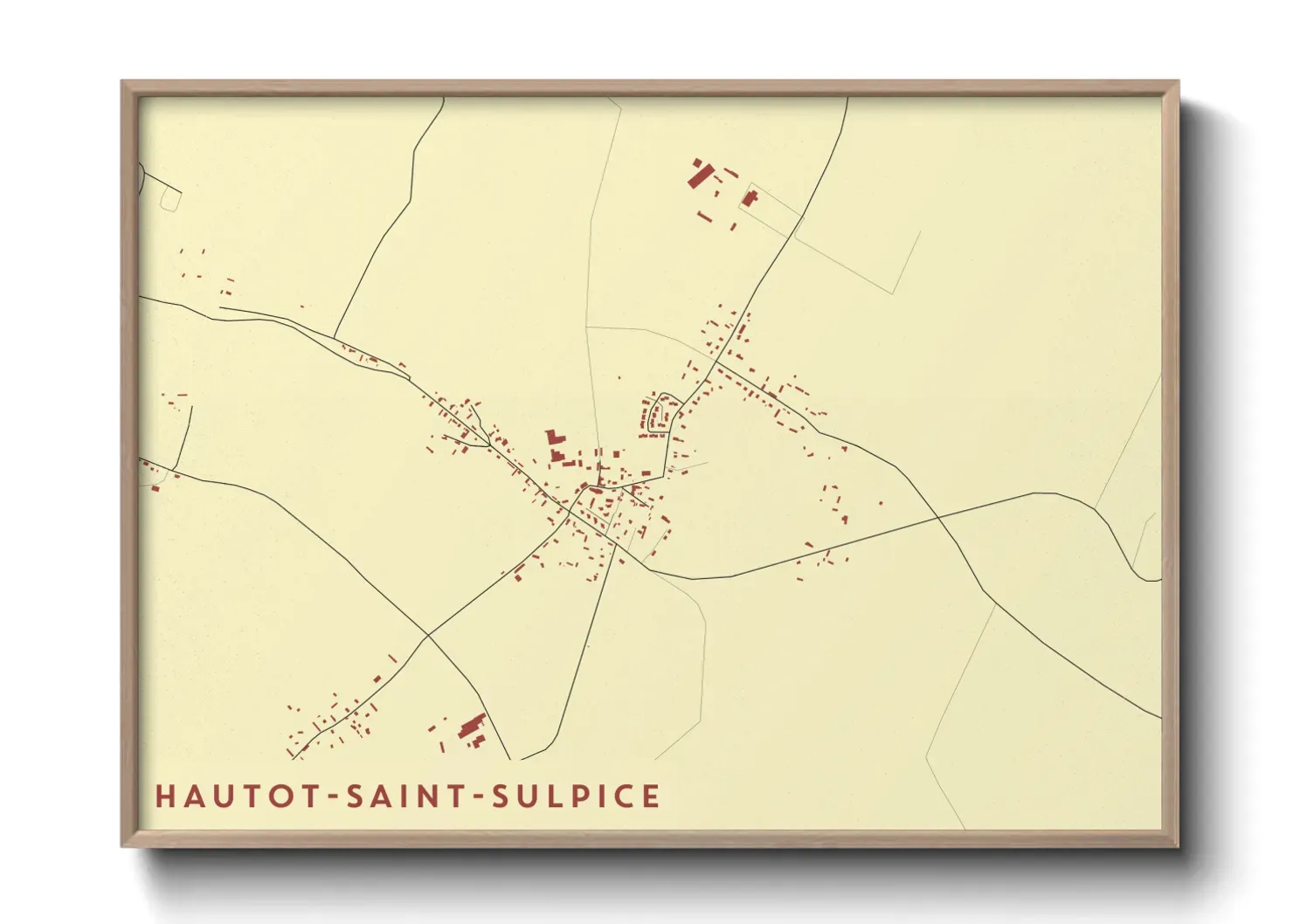Un poster carteHautot-Saint-Sulpice