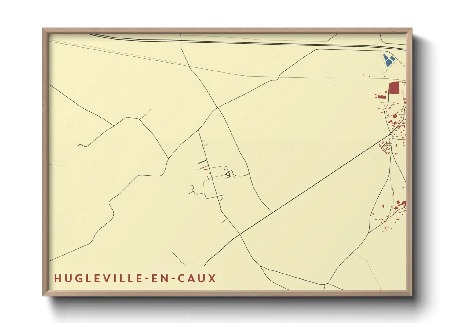 Un poster carteHugleville-en-Caux