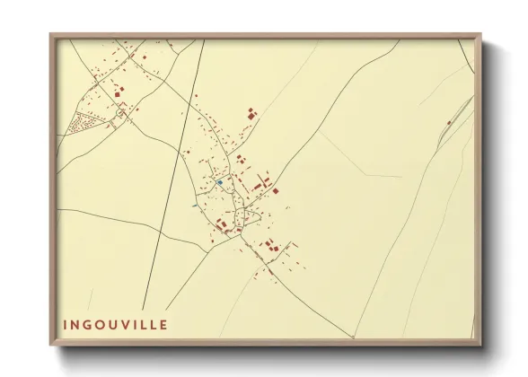 Une affiche de carte sur Ingouville