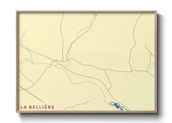 Une affiche de carte sur La Bellière