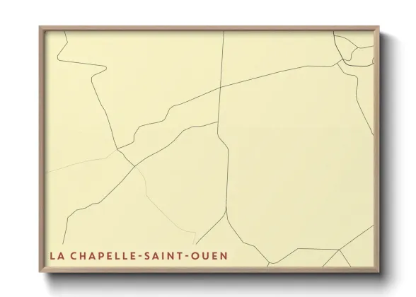 Une affiche de carte sur La Chapelle-Saint-Ouen