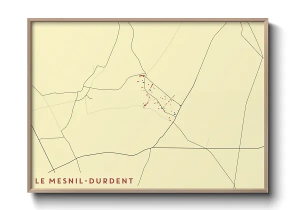Une affiche de carte sur Le Mesnil-Durdent
