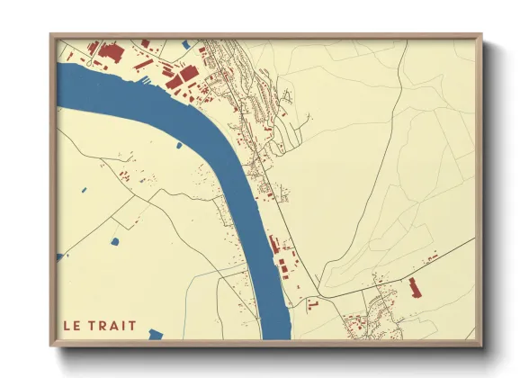Une affiche de carte sur Le Trait