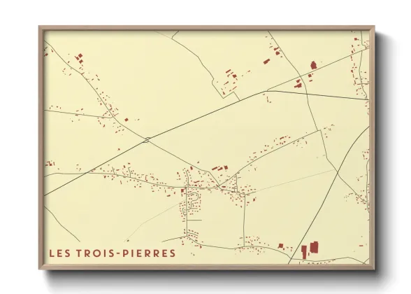 Une affiche de carte sur Les Trois-Pierres