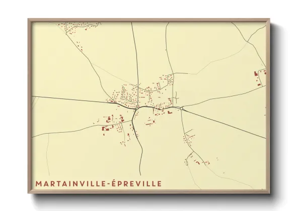 Une affiche de carte sur Martainville-Épreville